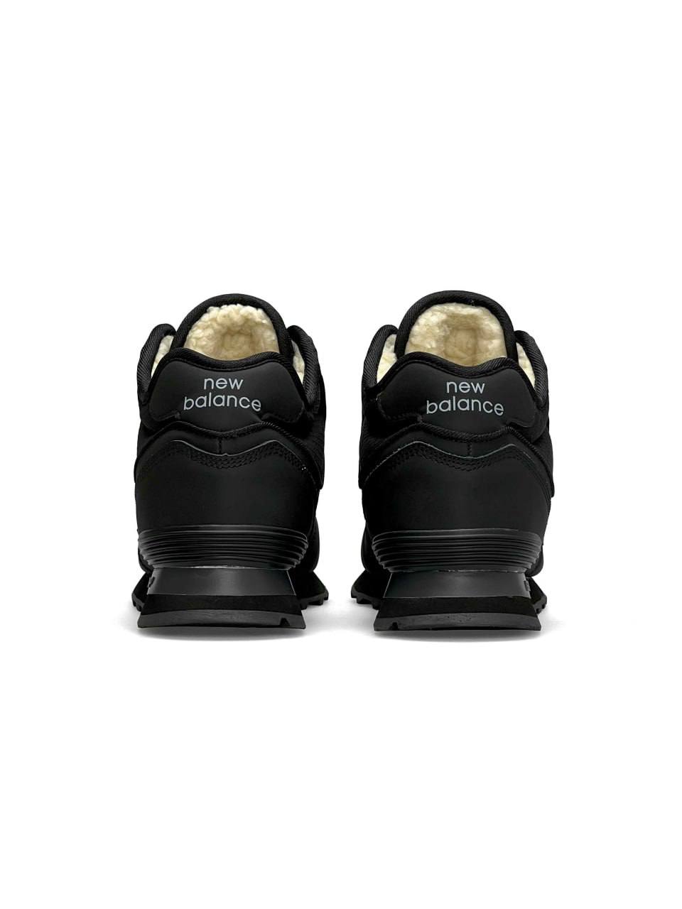 New Balance 574 Black White Matte Fur