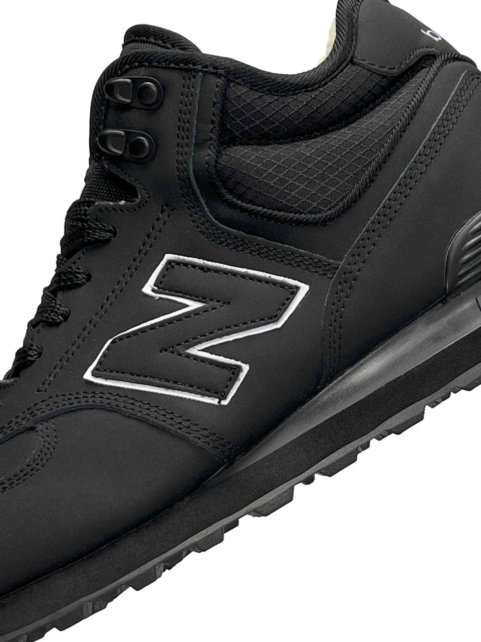 New Balance 574 Black White Matte Fur