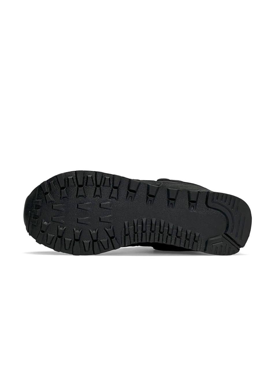 New Balance 574 All Black Suede Fur