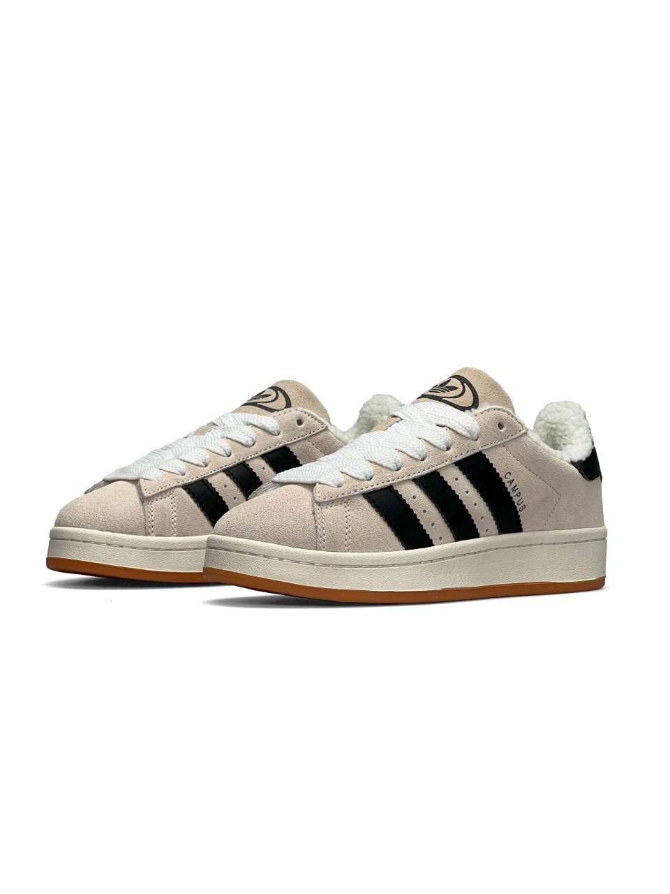 Adidas Campus Beige Black Fur