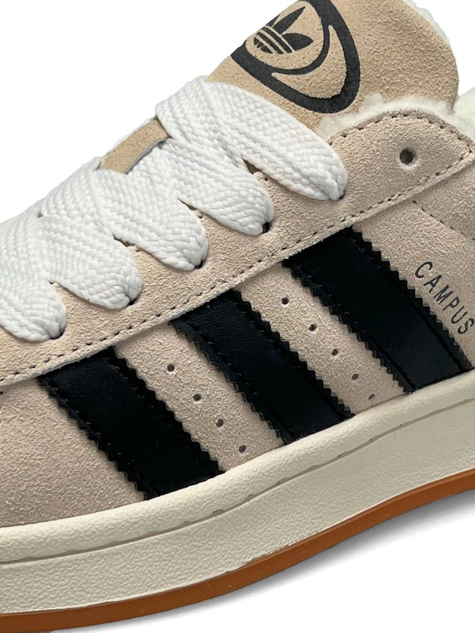 Adidas Campus Beige Black Fur