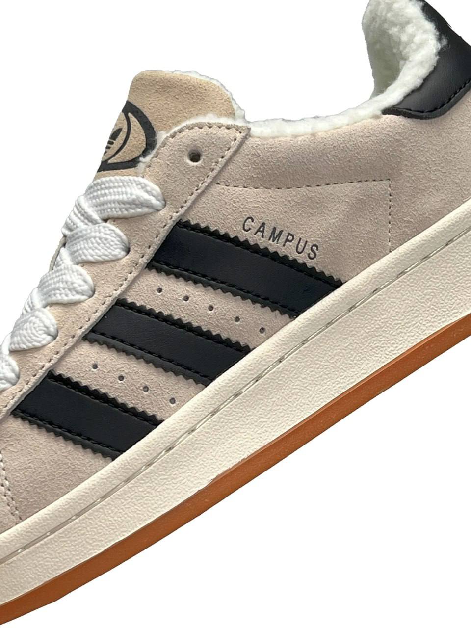 Adidas Campus Beige Black Fur