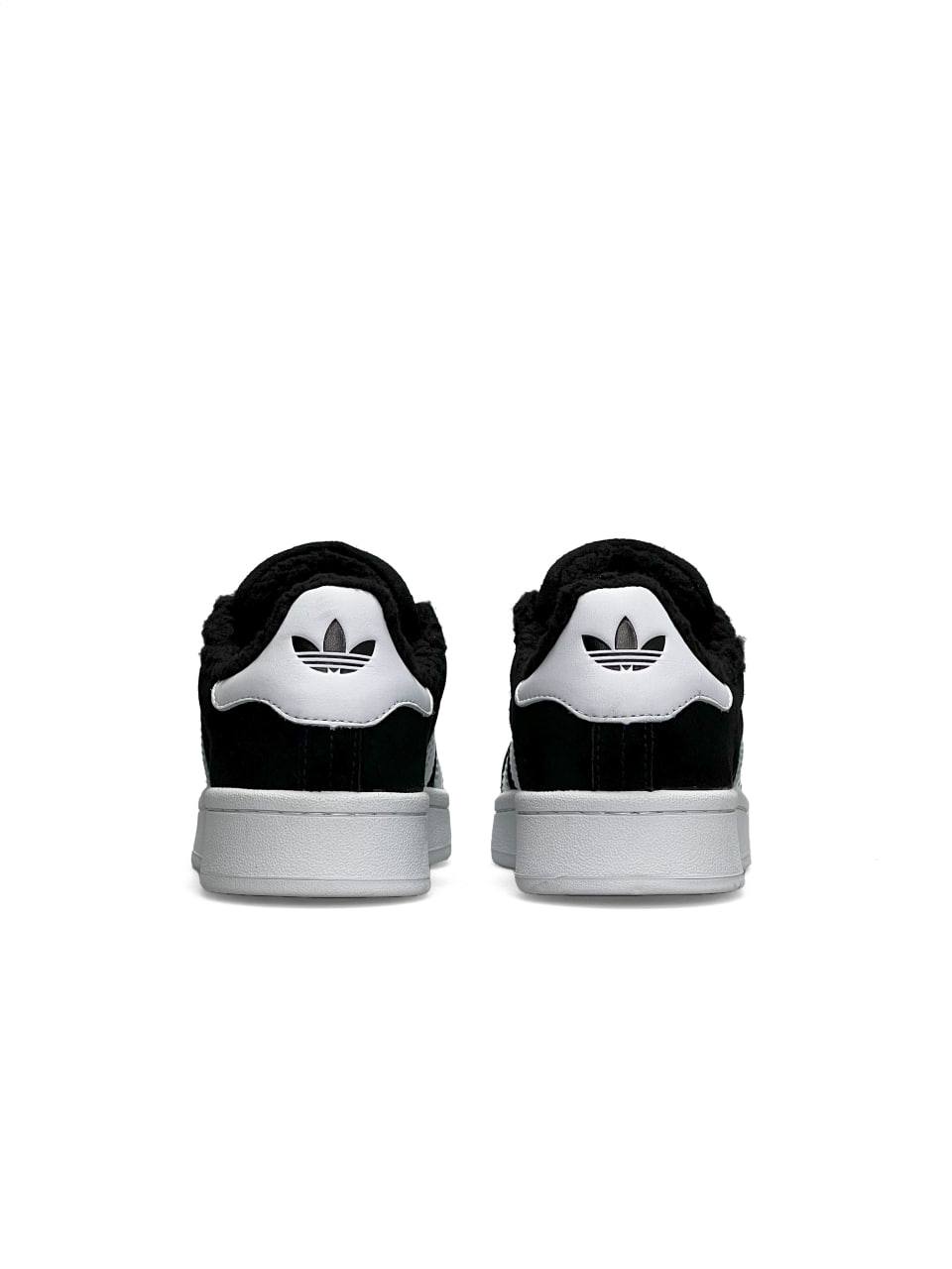 Adidas Campus Black White Fur