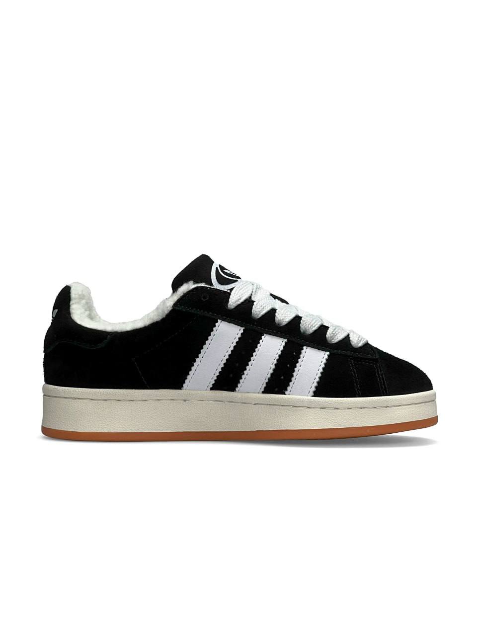 Adidas Campus Black White Gum Fur