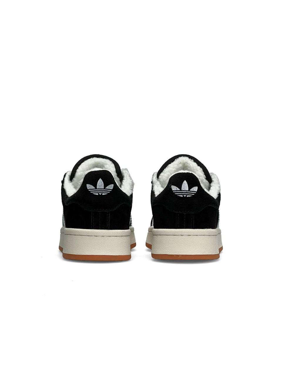 Adidas Campus Black White Gum Fur
