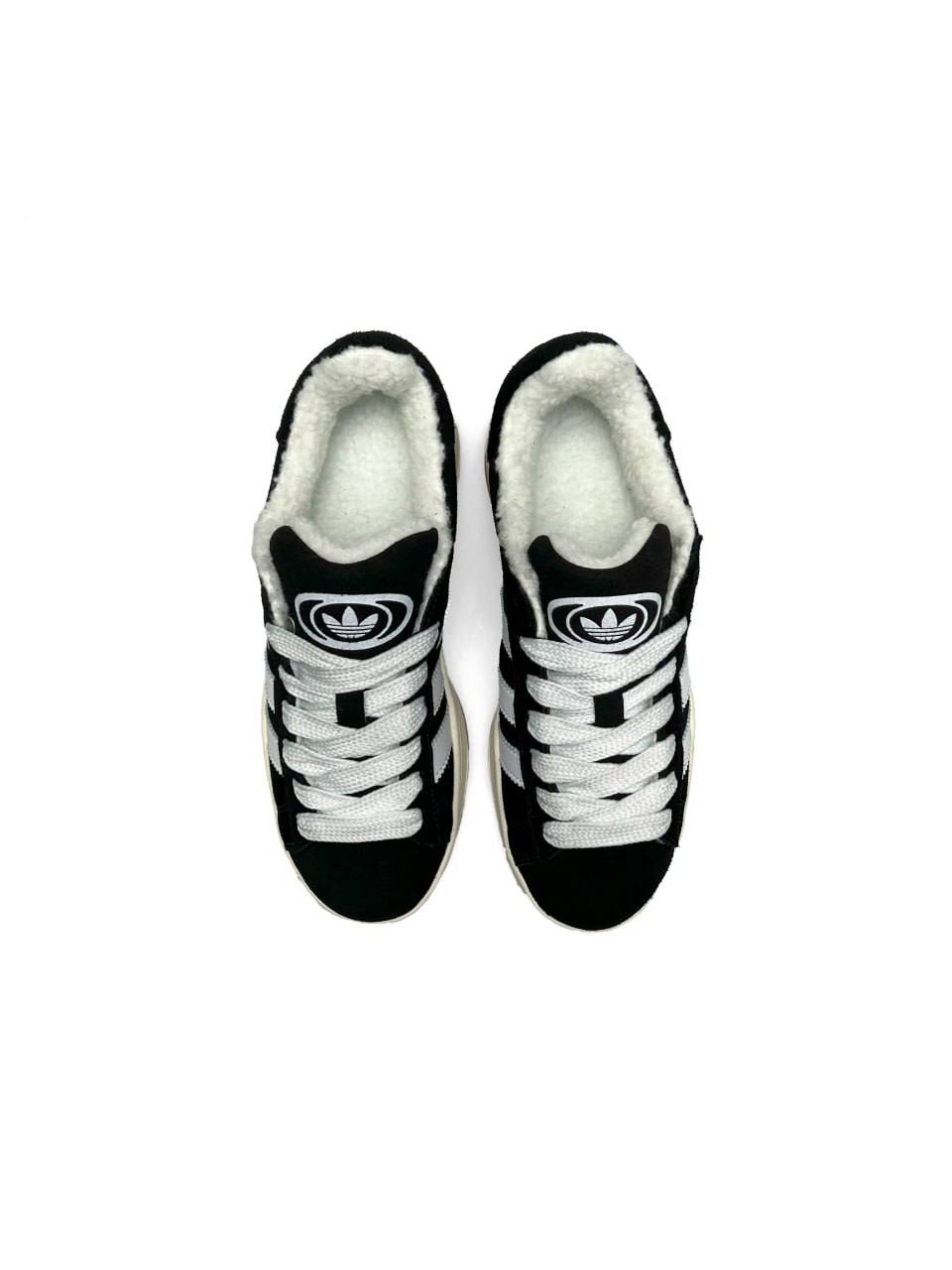 Adidas Campus Black White Gum Fur