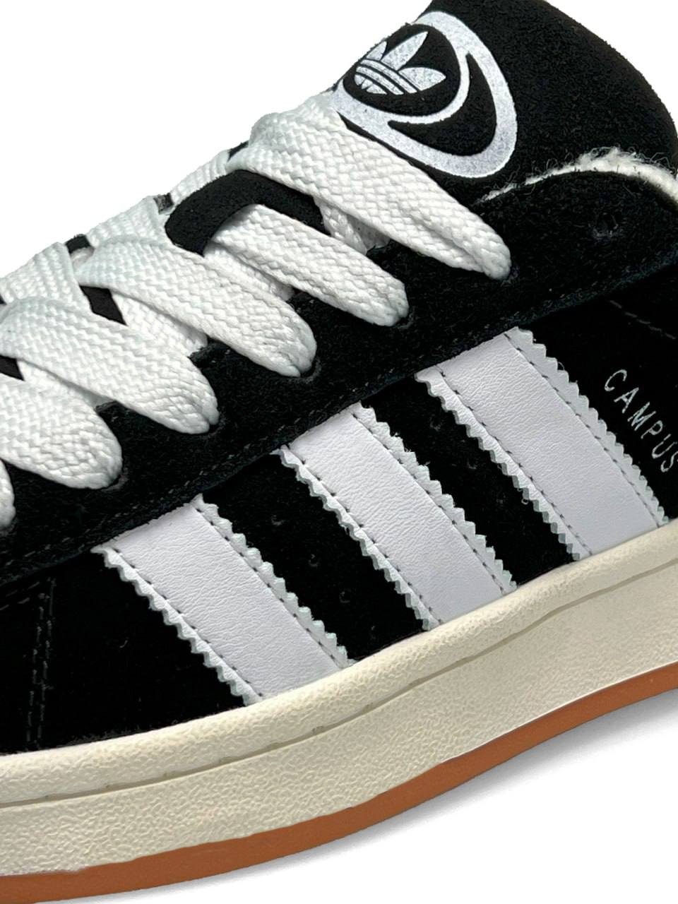 Adidas Campus Black White Gum Fur