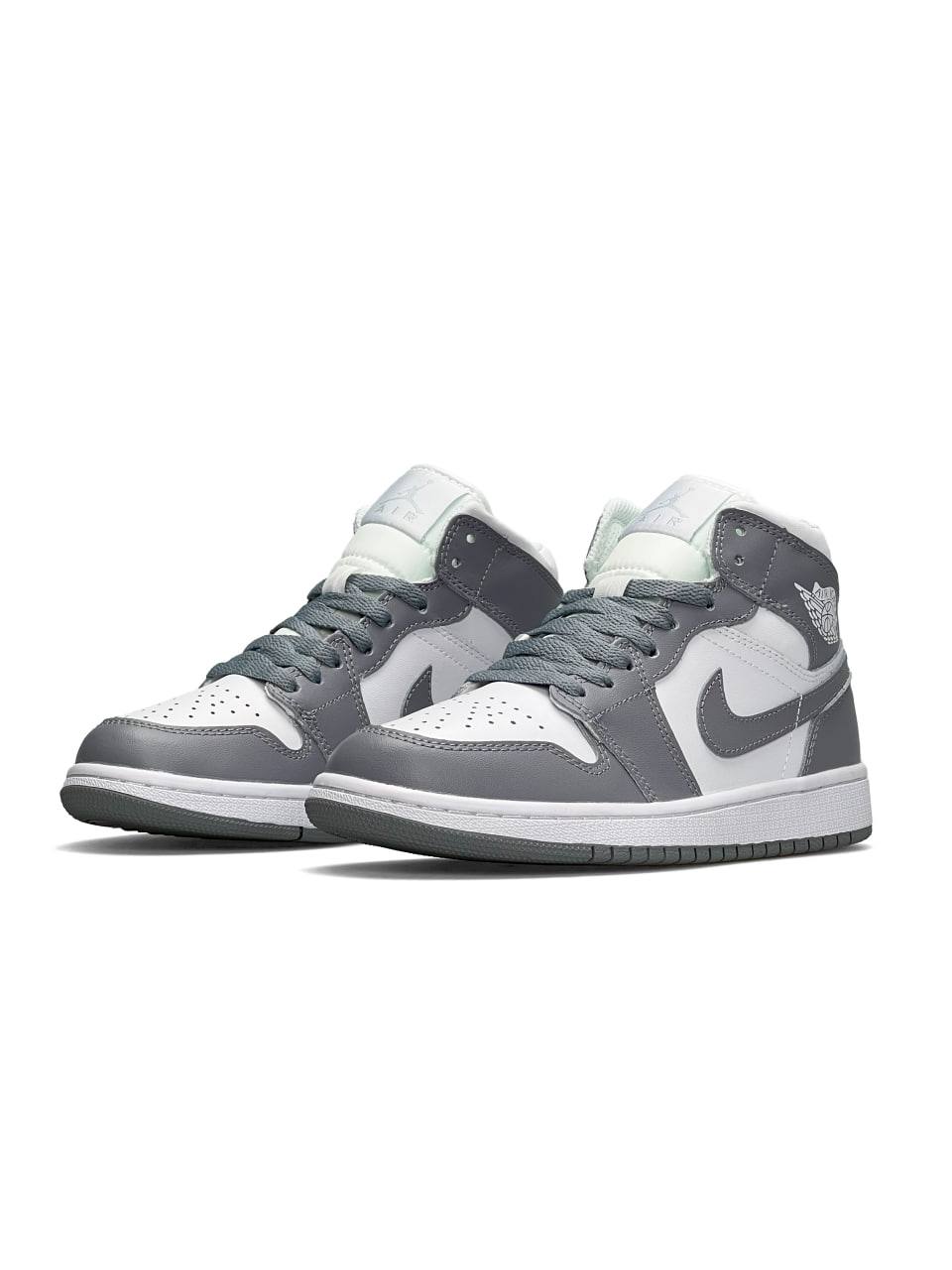 Nike Air Jordan 1 High Silver Gray White Fur