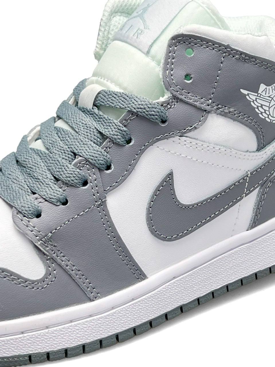 Nike Air Jordan 1 High Silver Gray White Fur