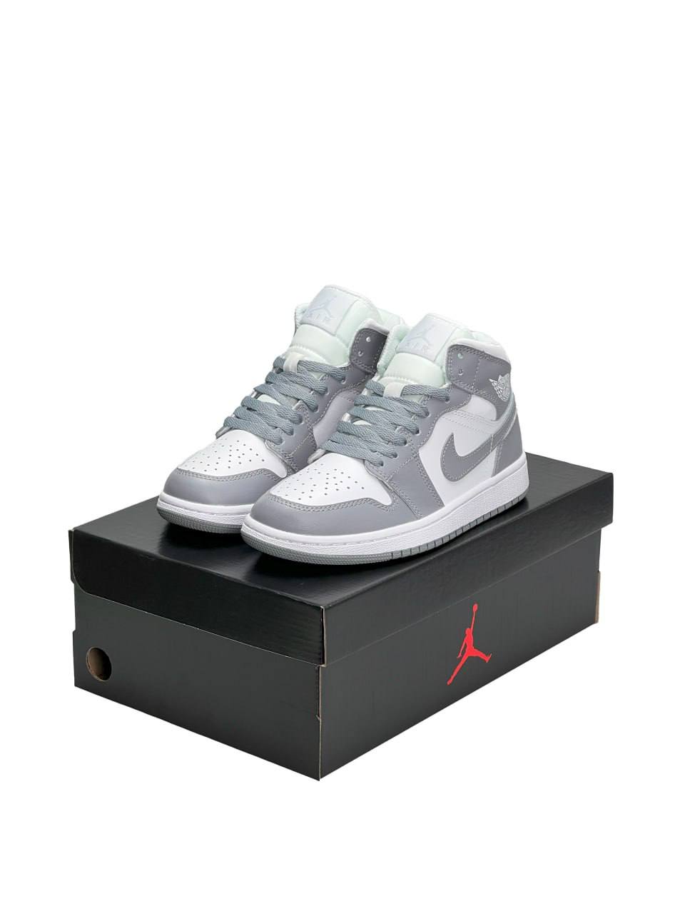 Nike Air Jordan 1 High Silver Gray White Fur