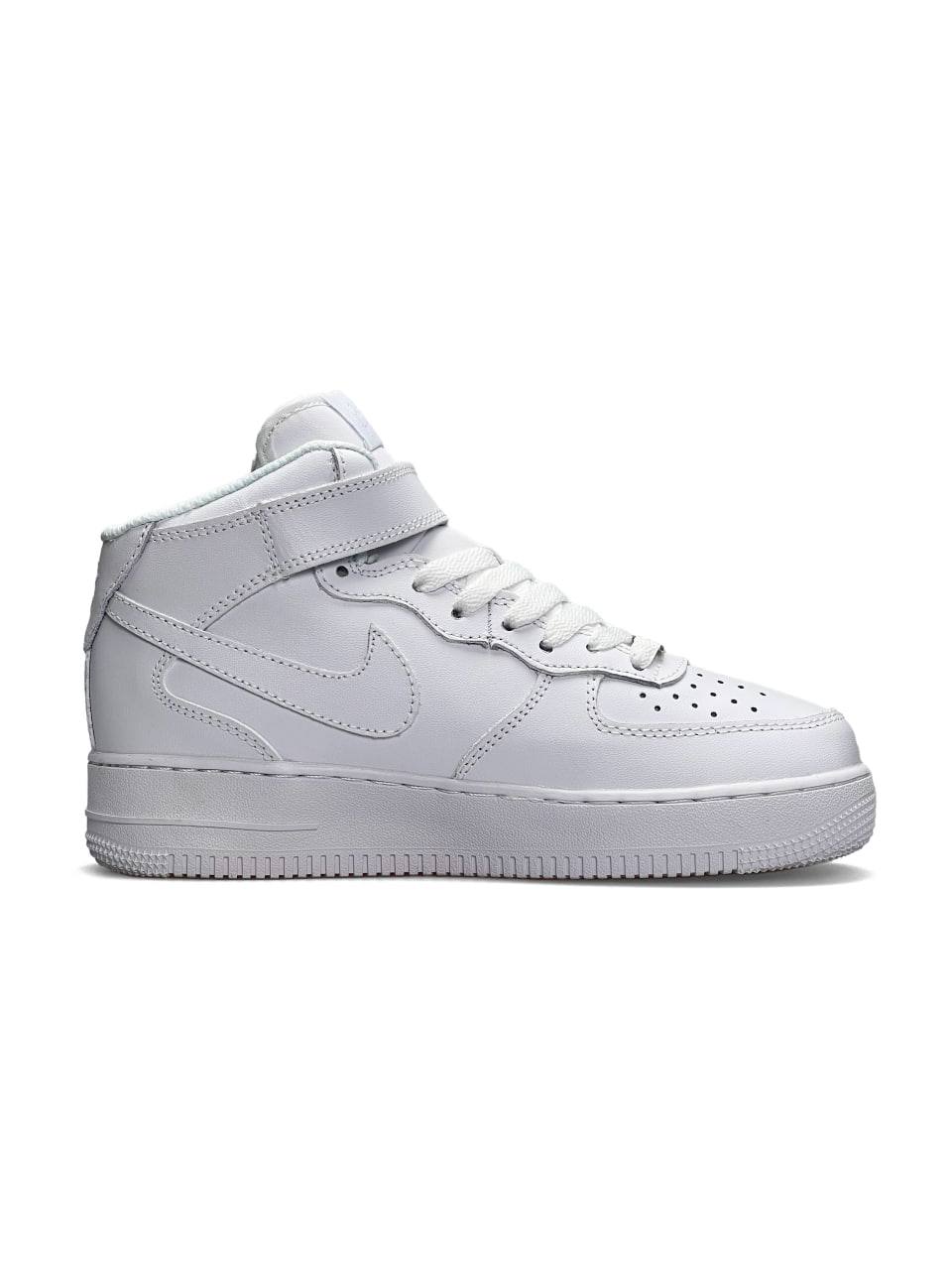 Nike Air Force 1 High All White Fur