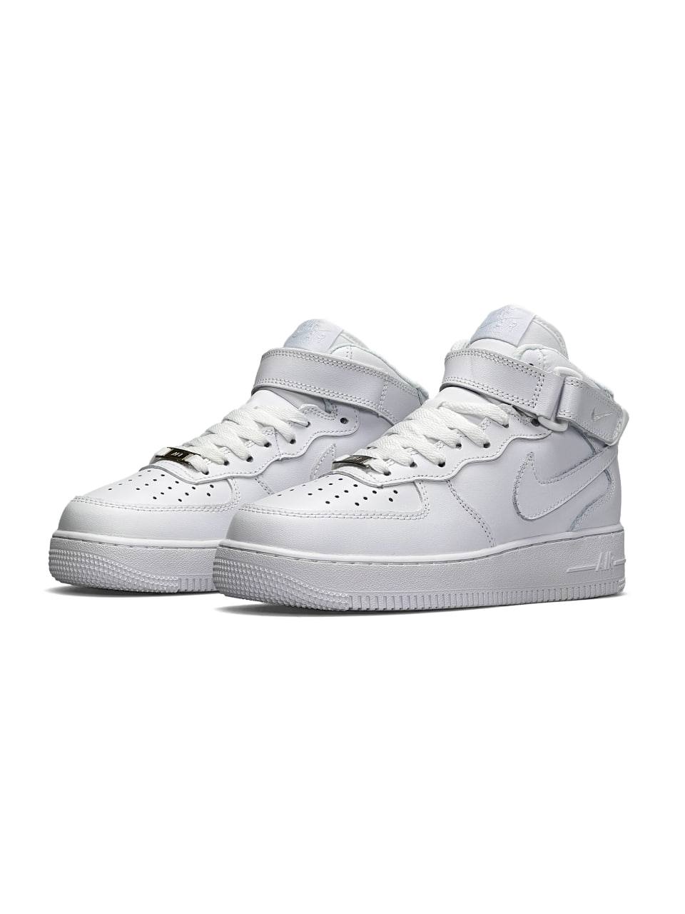 Nike Air Force 1 High All White Fur