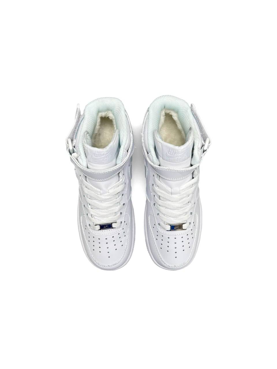 Nike Air Force 1 High All White Fur