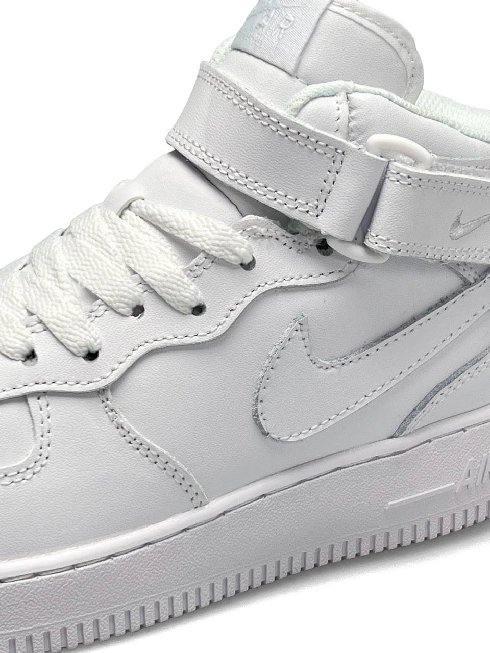 Nike Air Force 1 High All White Fur