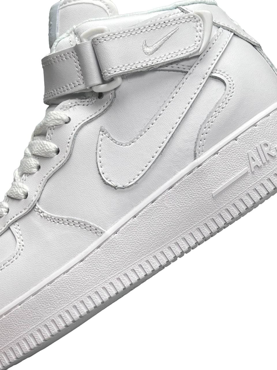 Nike Air Force 1 High All White Fur
