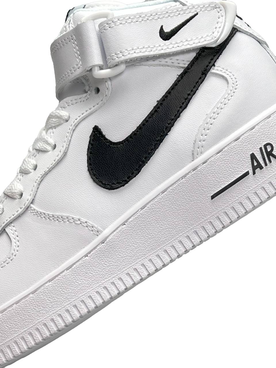 Nike Air Force 1 High White Black Fur