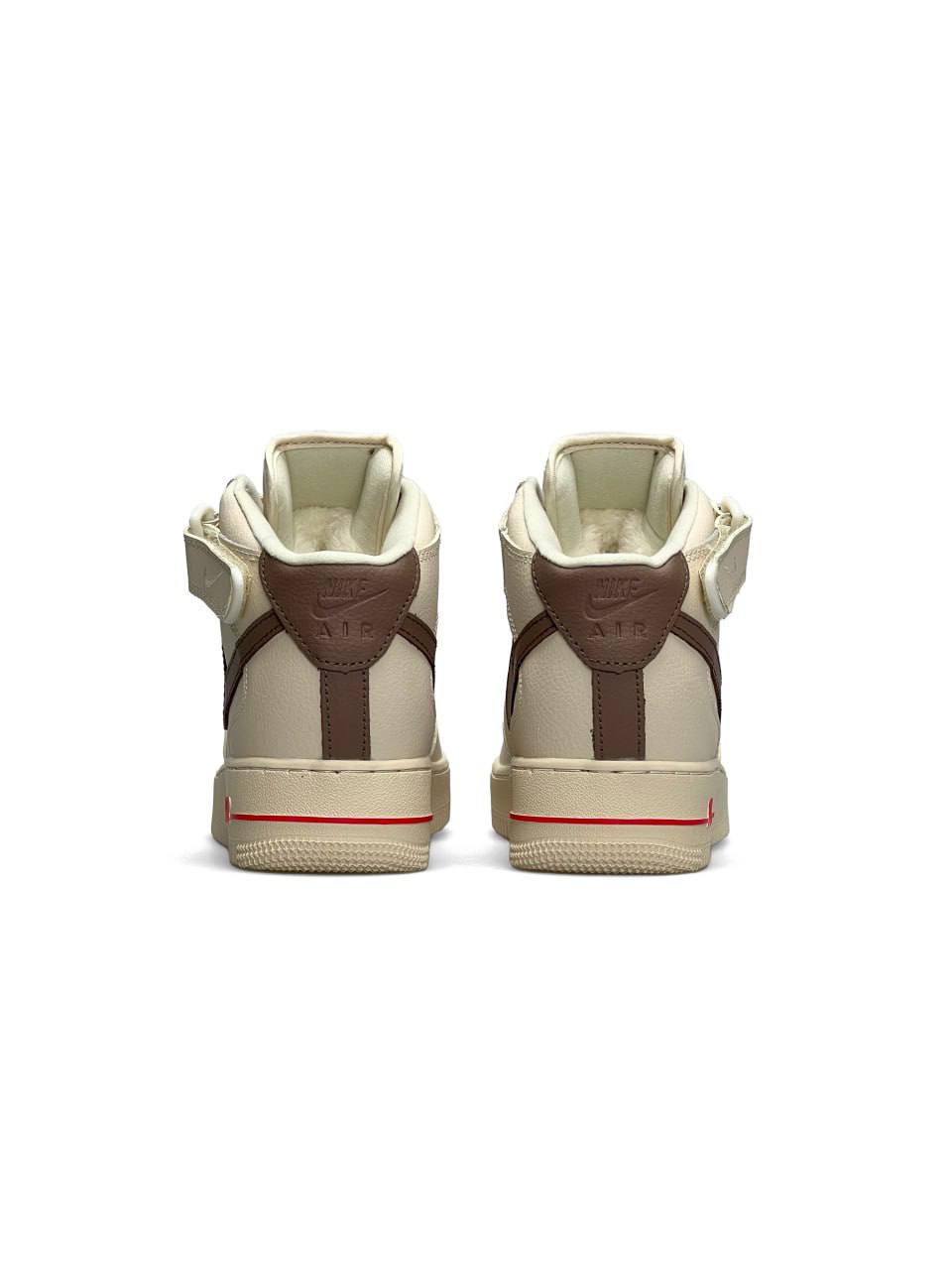Nike Air Force 1 High Beige Brown Fur