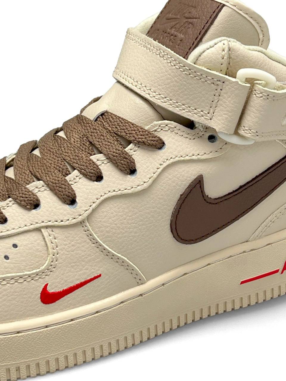 Nike Air Force 1 High Beige Brown Fur