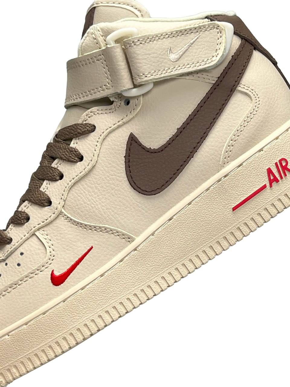 Nike Air Force 1 High Beige Brown Fur