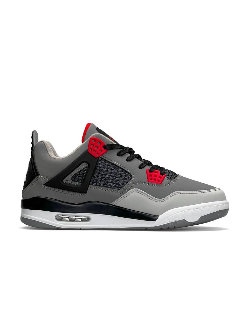 Nike Air Jordan 4 Retro Fleece Termo Gray White Black