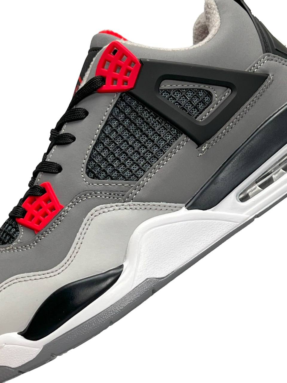 Nike Air Jordan 4 Retro Fleece Termo Gray White Black