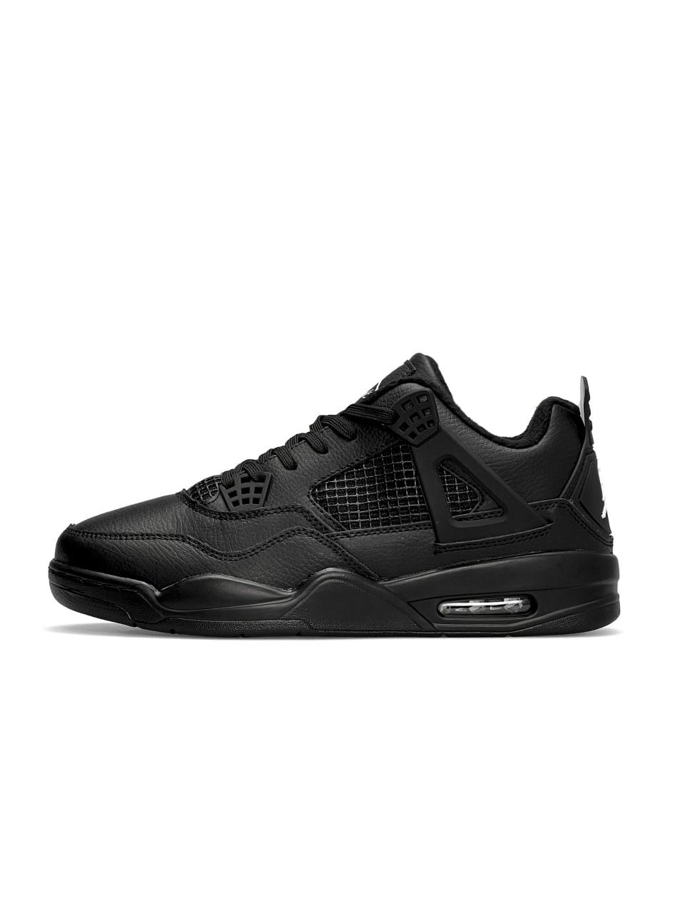 Nike Air Jordan 4 Retro Fleece Termo All Black Leather