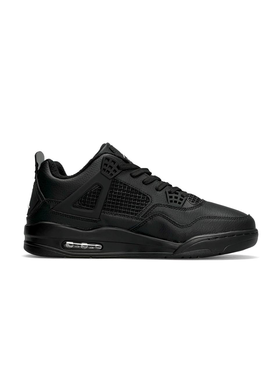 Nike Air Jordan 4 Retro Fleece Termo All Black Leather