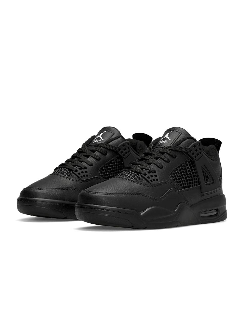 Nike Air Jordan 4 Retro Fleece Termo All Black Leather