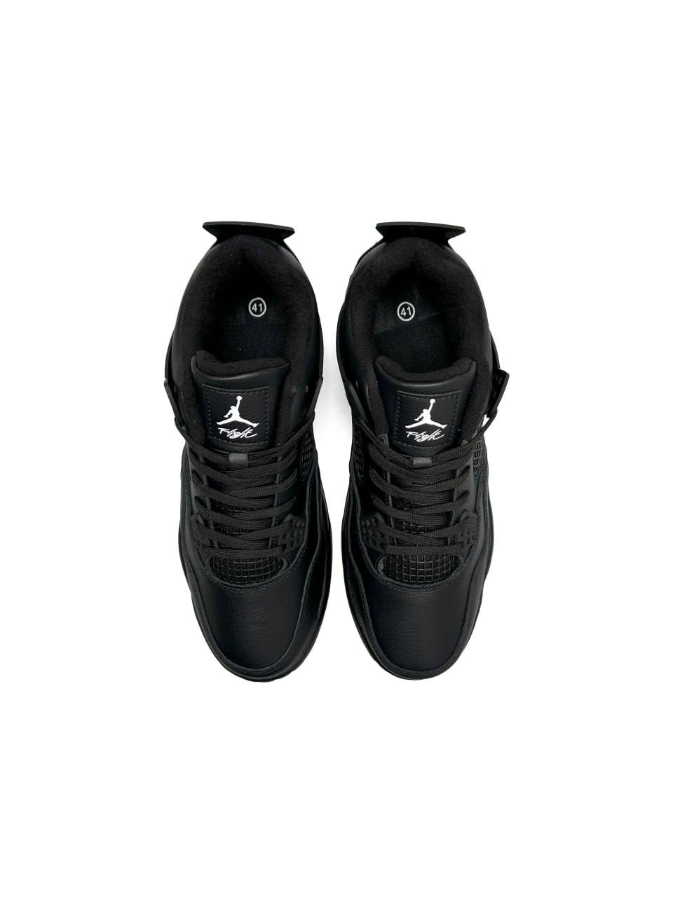 Nike Air Jordan 4 Retro Fleece Termo All Black Leather