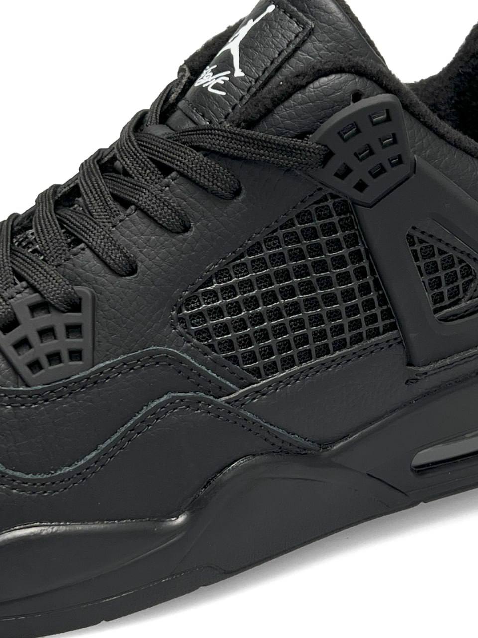 Nike Air Jordan 4 Retro Fleece Termo All Black Leather