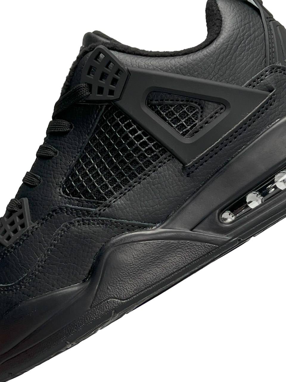 Nike Air Jordan 4 Retro Fleece Termo All Black Leather