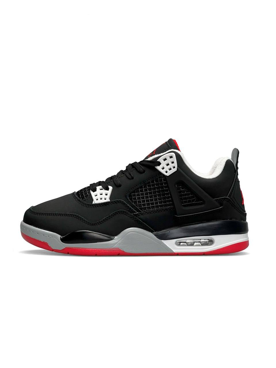 Nike Air Jordan 4 Retro Fleece Termo Black Red