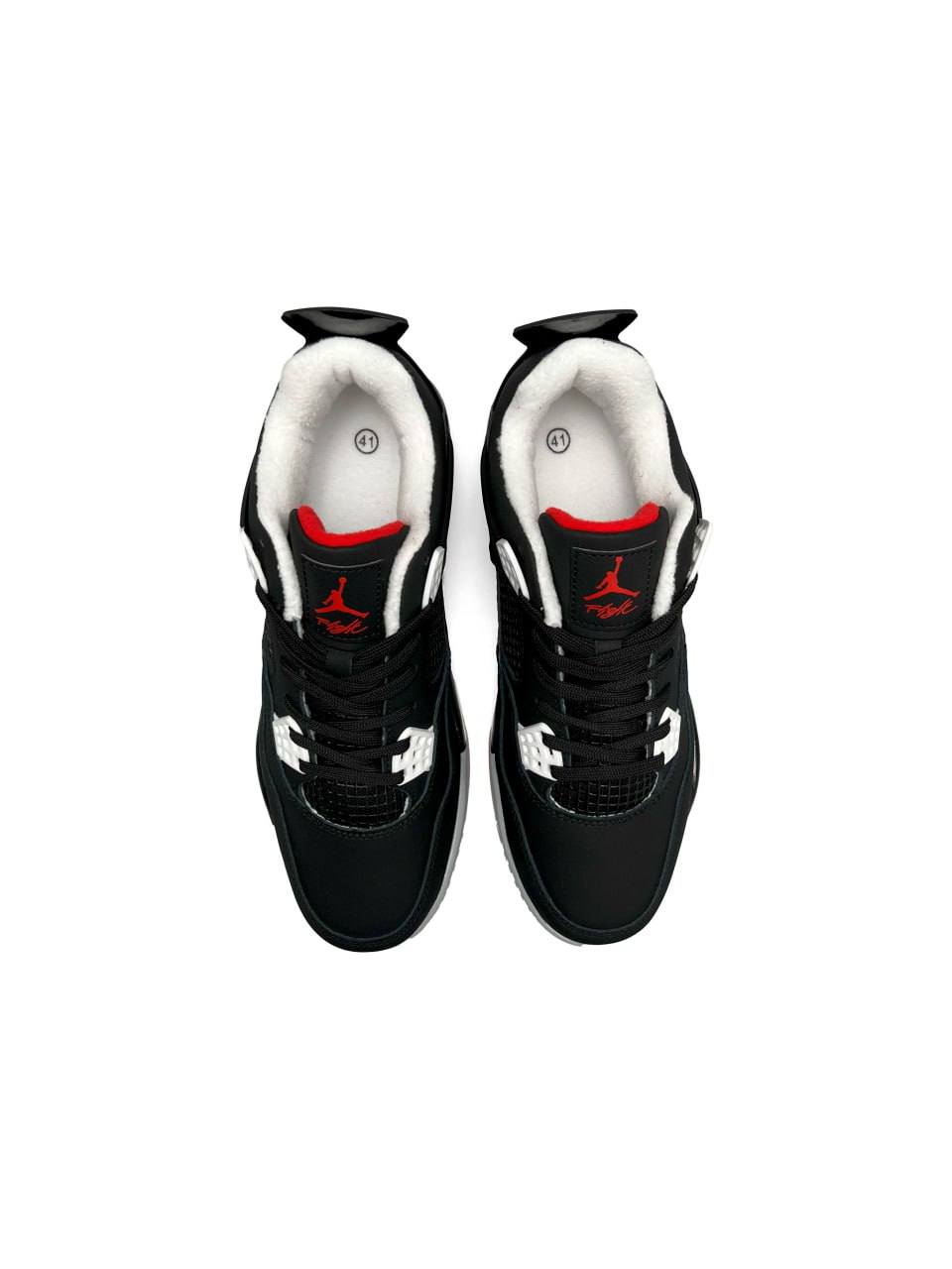 Nike Air Jordan 4 Retro Fleece Termo Black Red