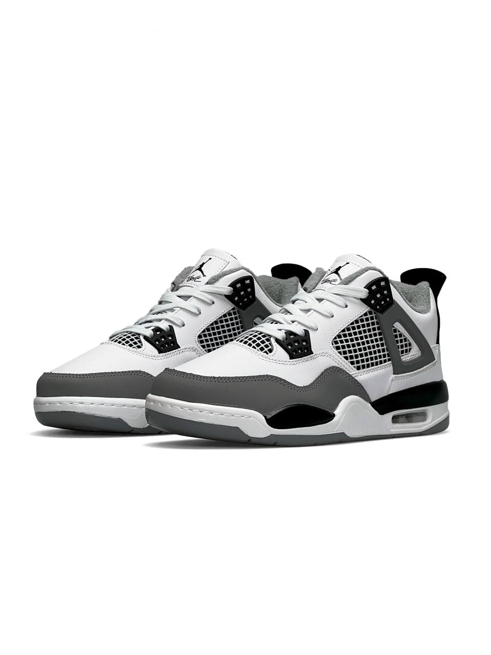 Nike Air Jordan 4 Retro Fleece Termo White Gray
