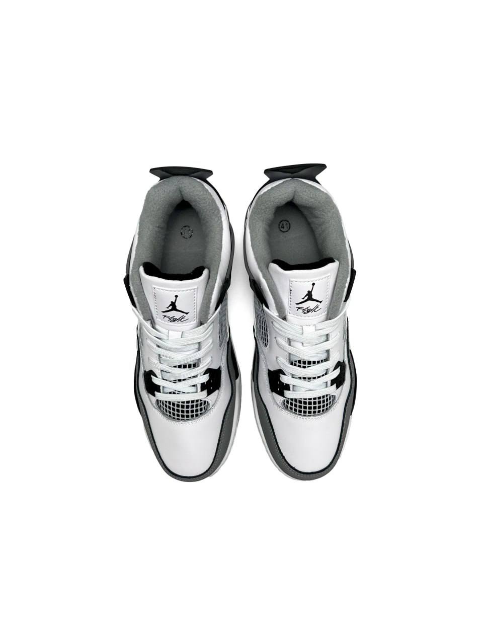 Nike Air Jordan 4 Retro Fleece Termo White Gray