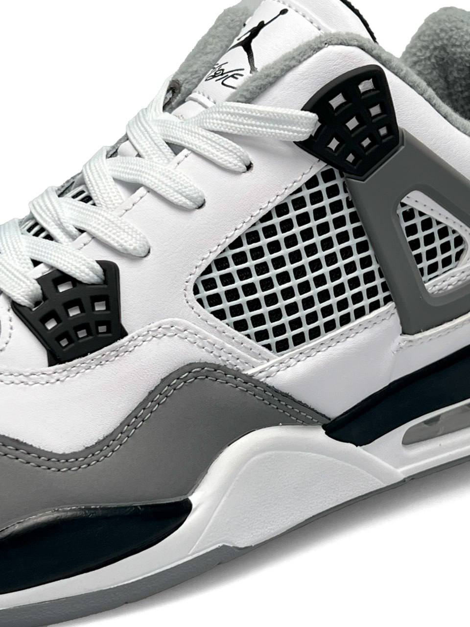Nike Air Jordan 4 Retro Fleece Termo White Gray