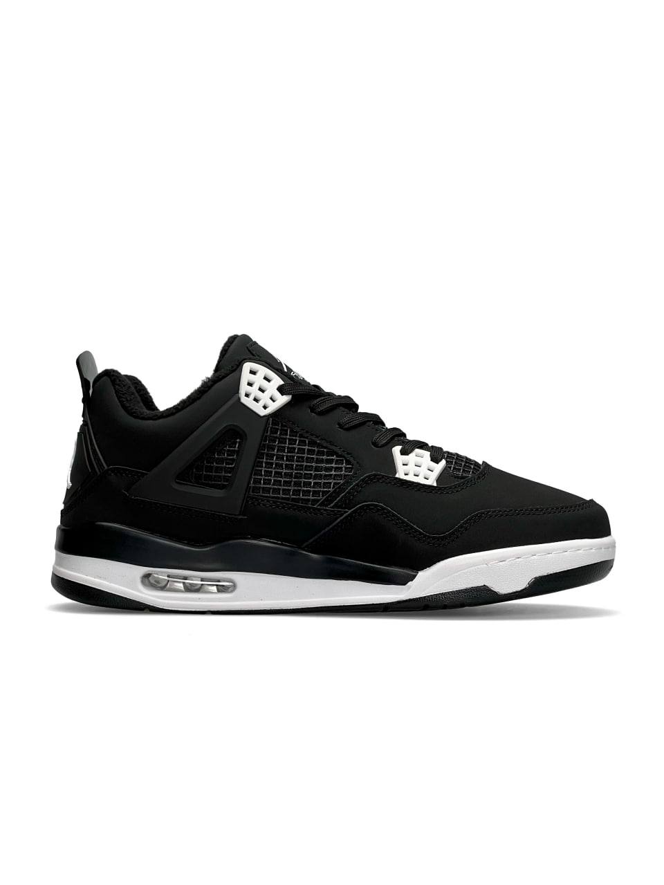 Nike Air Jordan 4 Retro Fleece Termo Black White