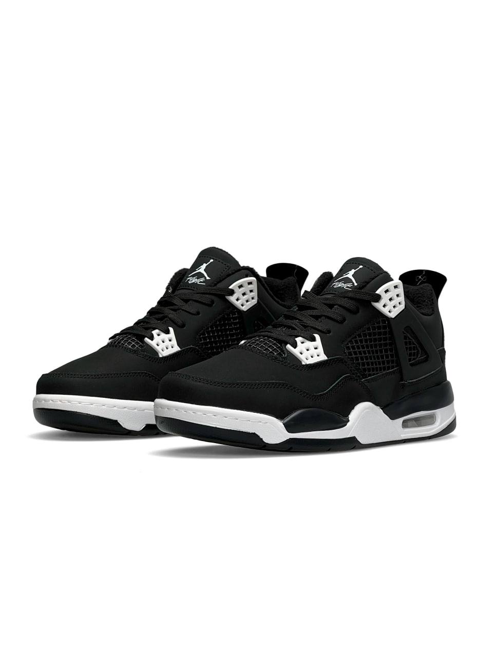 Nike Air Jordan 4 Retro Fleece Termo Black White