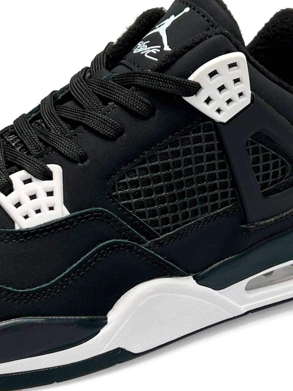Nike Air Jordan 4 Retro Fleece Termo Black White