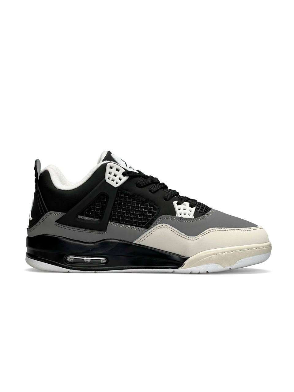 Nike Air Jordan 4 Retro Fleece Termo Black Gray Beige