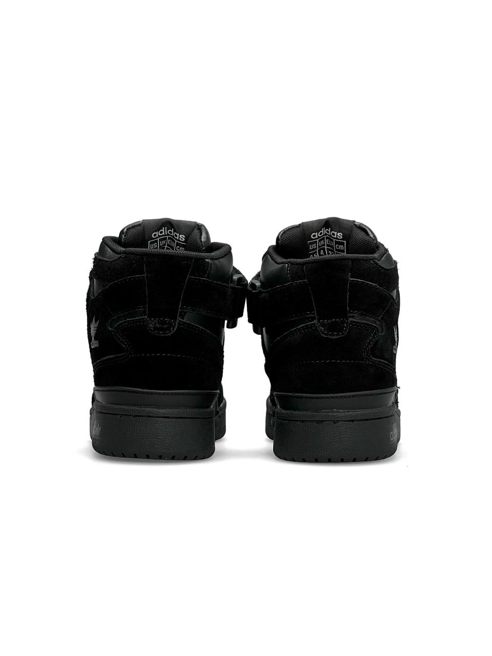 Adidas Forum High Black Suede Fur
