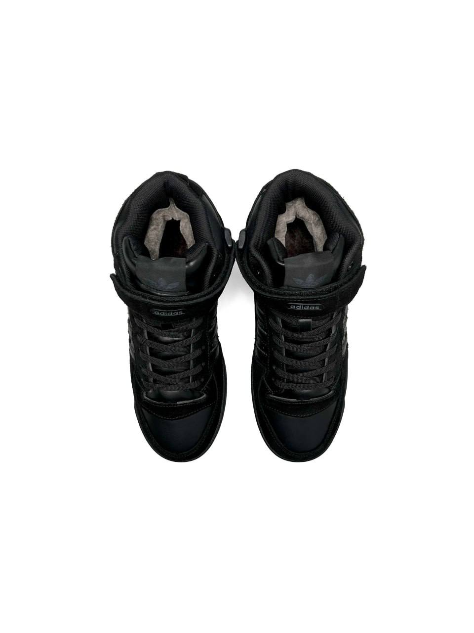 Adidas Forum High Black Suede Fur