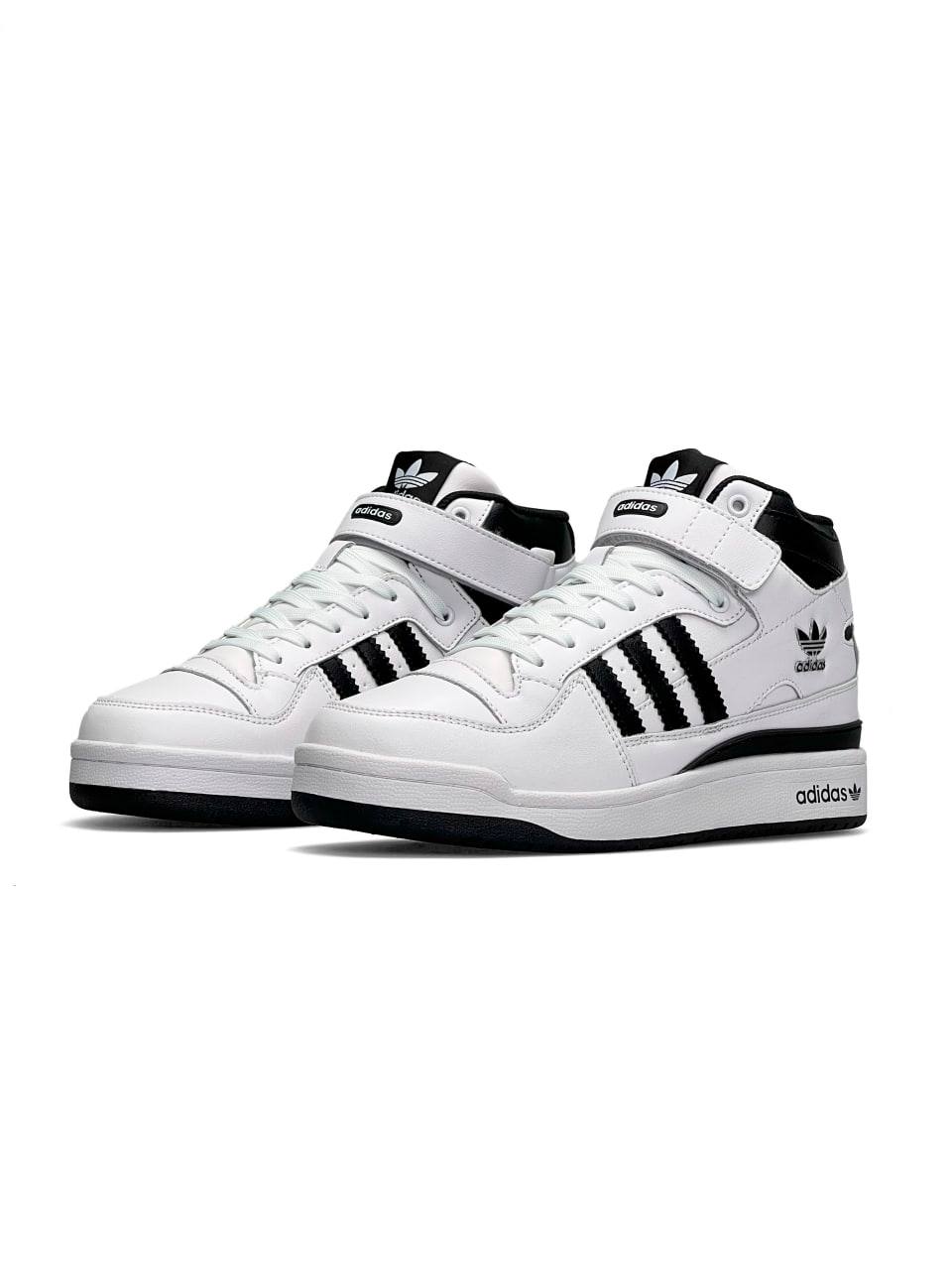 Adidas Forum High White Black Fur