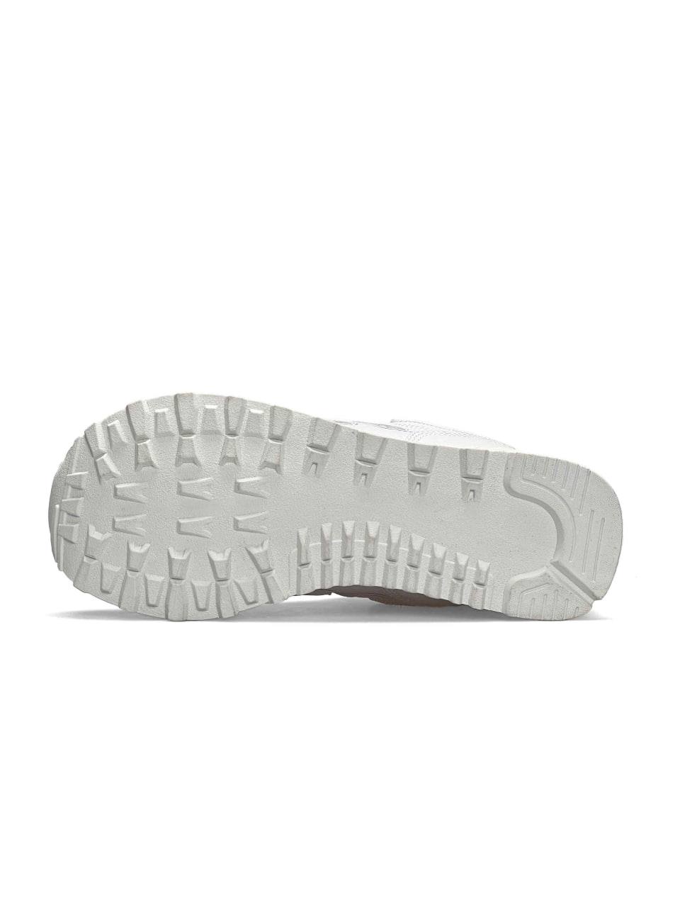 New Balance 574 High All White Fur