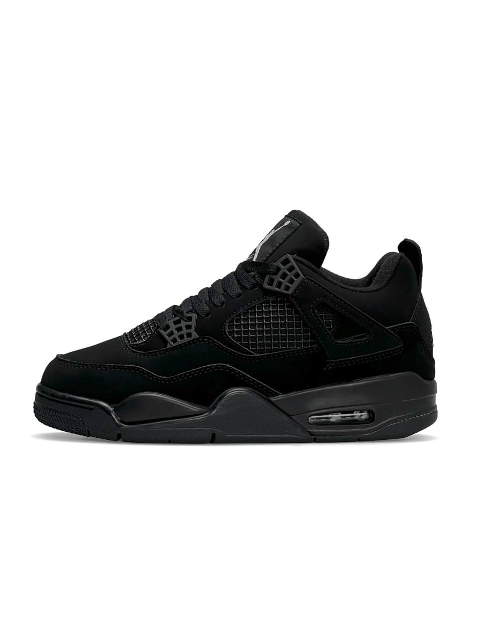 Nike Air Jordan 4 Retro All Black Matte Fur