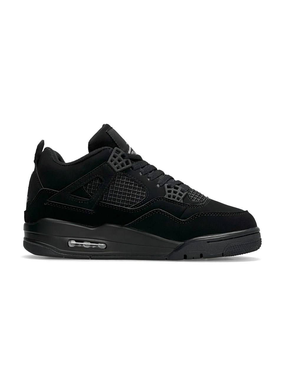 Nike Air Jordan 4 Retro All Black Matte Fur