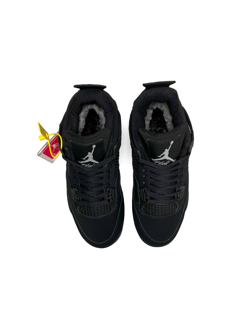 Nike Air Jordan 4 Retro All Black Matte Fur