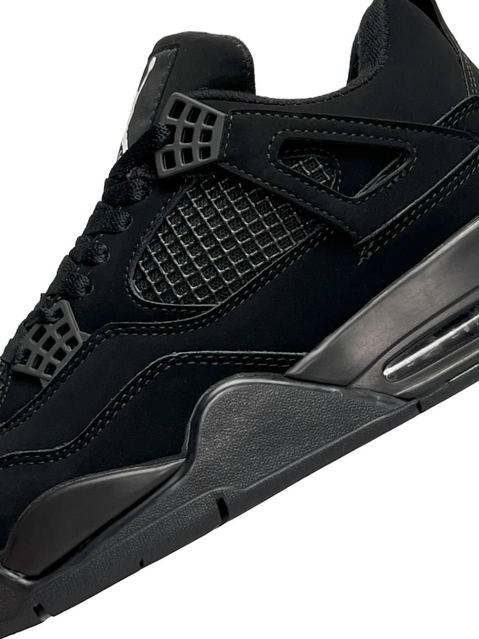 Nike Air Jordan 4 Retro All Black Matte Fur