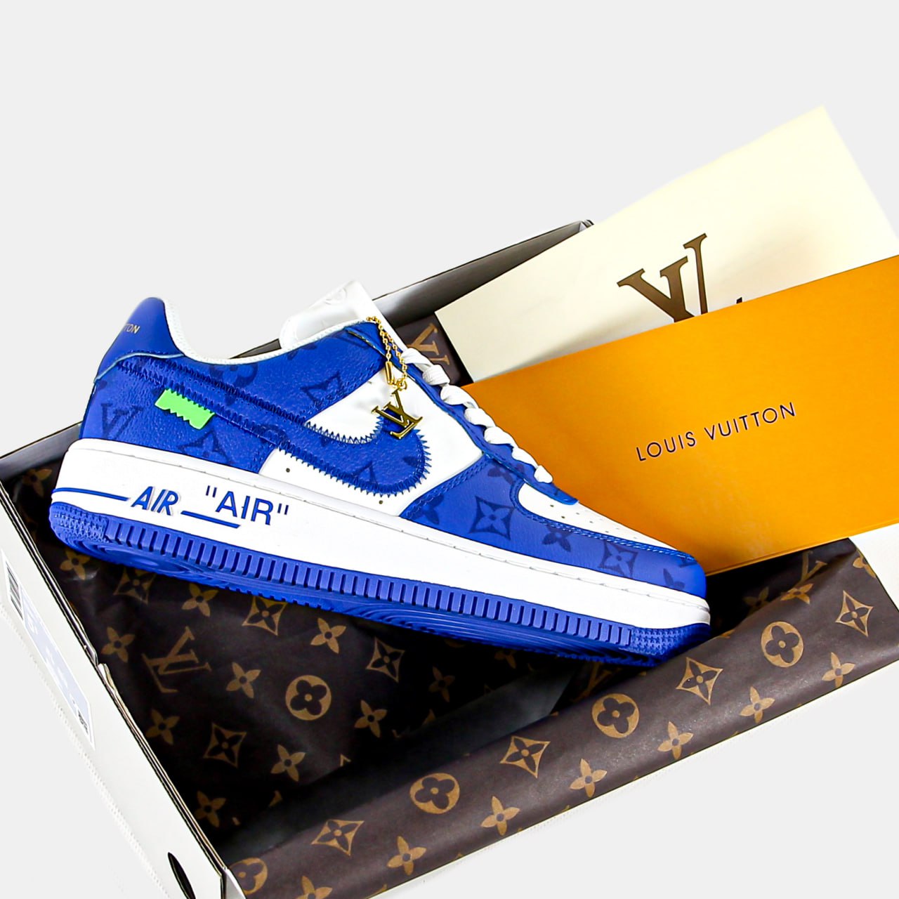 Nike Air Force 1 Low By Virgil Abloh White Royal LV