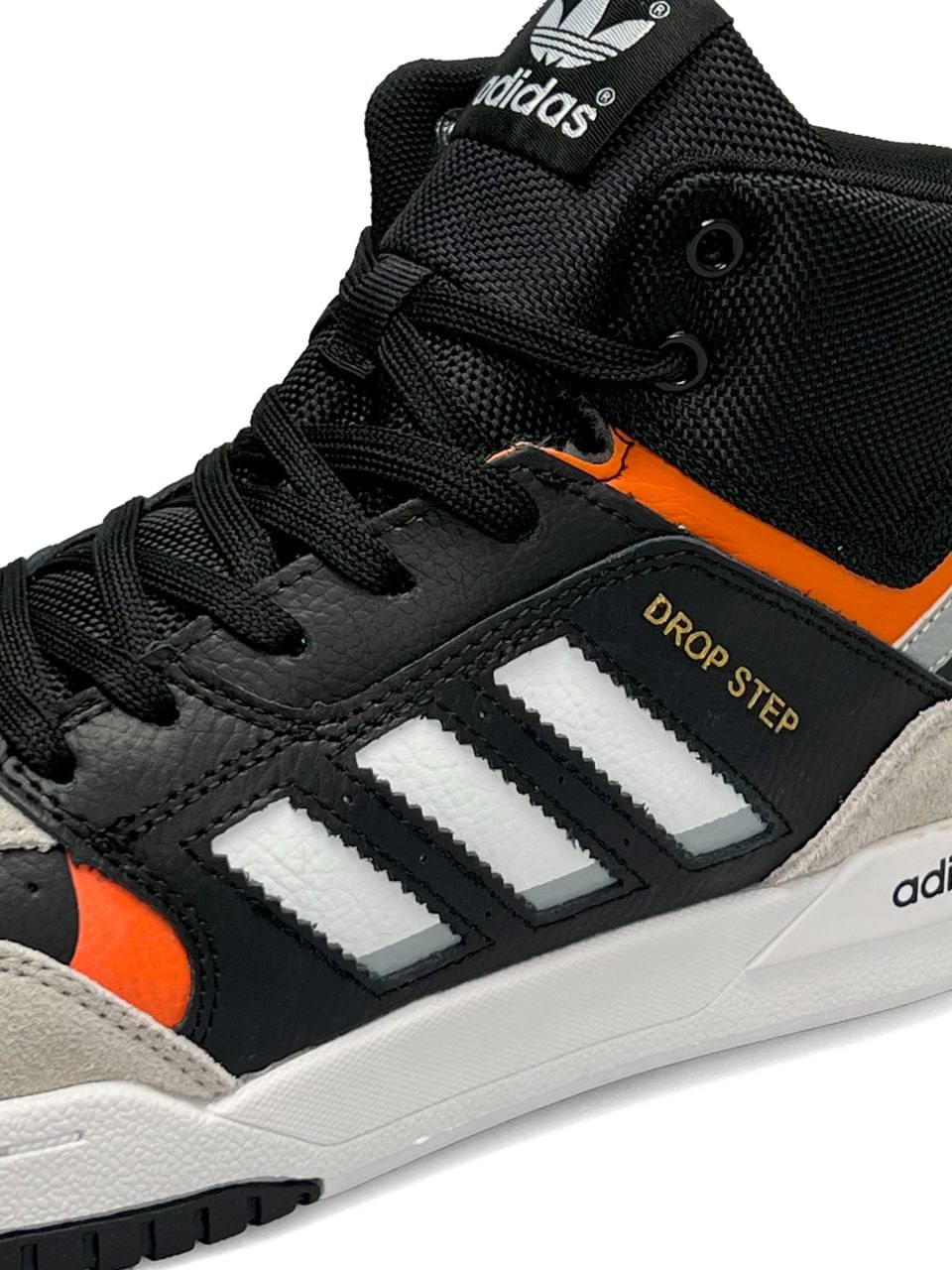 Adidas Drop Step High Black Orange Fur